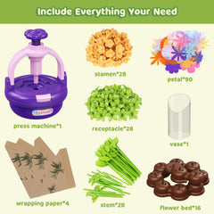 TingingYuli flower bouquet assembly: kids practice arranging petals for vibrant, balanced bouquets.