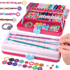 TingingYuli friendship bracelet maker kit with storage box and colorful threads