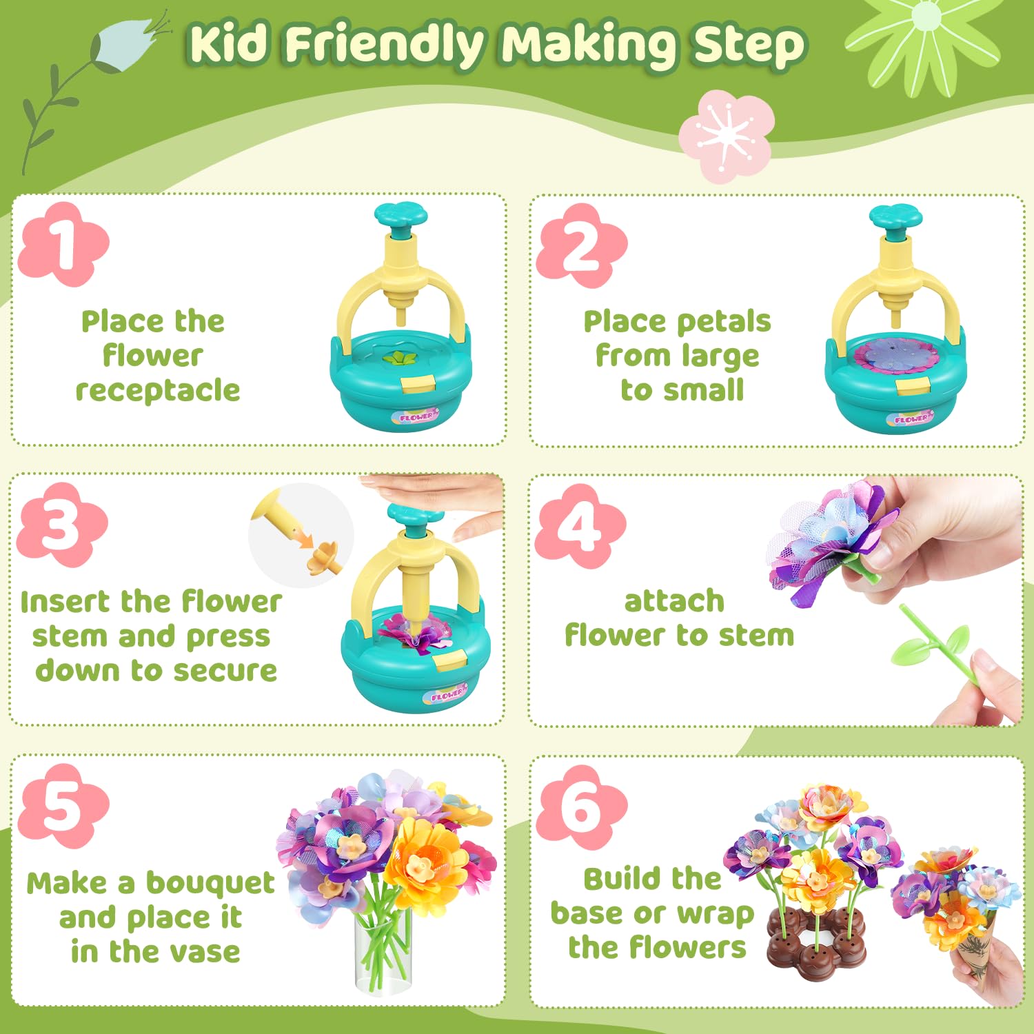 TingingYuli press machine in action helps children shape petals with precision.