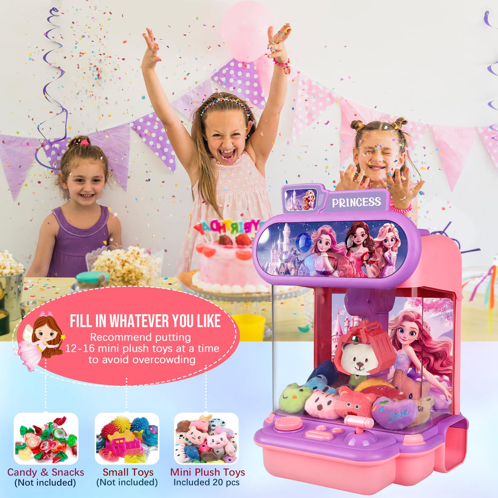 tingingyuli Princess Claw Machine lights and sounds create an authentic arcade atmosphere