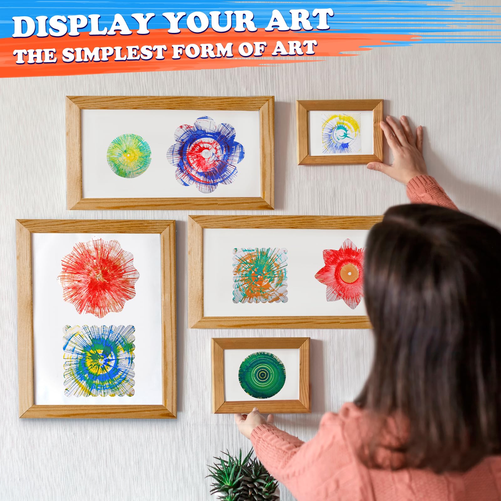 TingingYuli built-in storage keeps paints neatly organized between spins