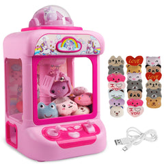 TingingYuli Unicorn Claw Machine front view—arcade-style prize grabbing for kids.