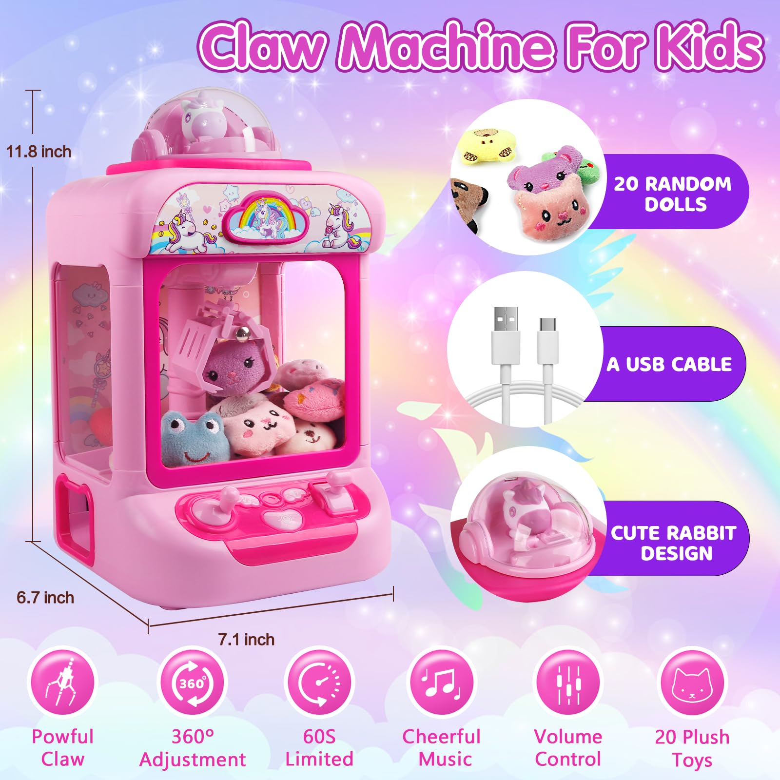 TingingYuli Unicorn Claw Machine in use—perfect for playful family sessions.
