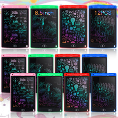Tinlade 12-pack LCD writing tablets pink doodle board for kids, mess-free creativity