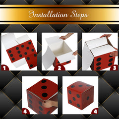 Tinlade black 11-inch dice box creates a bold Vegas-themed table focal point