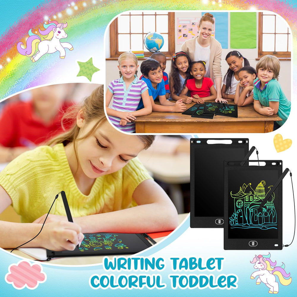 Tinlade erasable doodle boards in black, portable learning pads for anywhere.