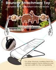 TinlyFinly bouncer bar secure-fit design supports stable playtime