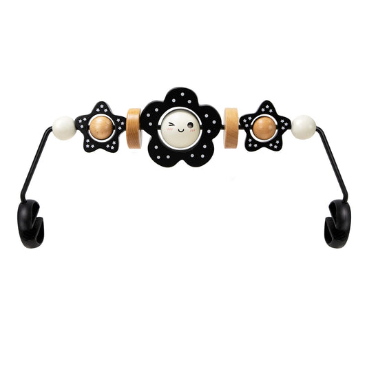 TinlyFinly Baby Bouncer Toy Bar assembly showing secure fittings for compatibility during play