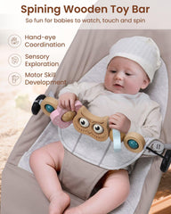 TinlyFinly beech wood toy bar with smooth finish for safe baby touch