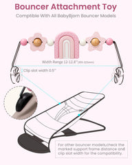 TinlyFinly toy bar showing a tight, secure fit on a bouncer