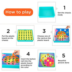 TINOTEEN Button Art Toy portable kit for on-the-go activities