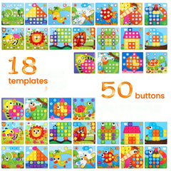 TINOTEEN Button Art Toy safe BPA-free edges for gentle toddler exploration