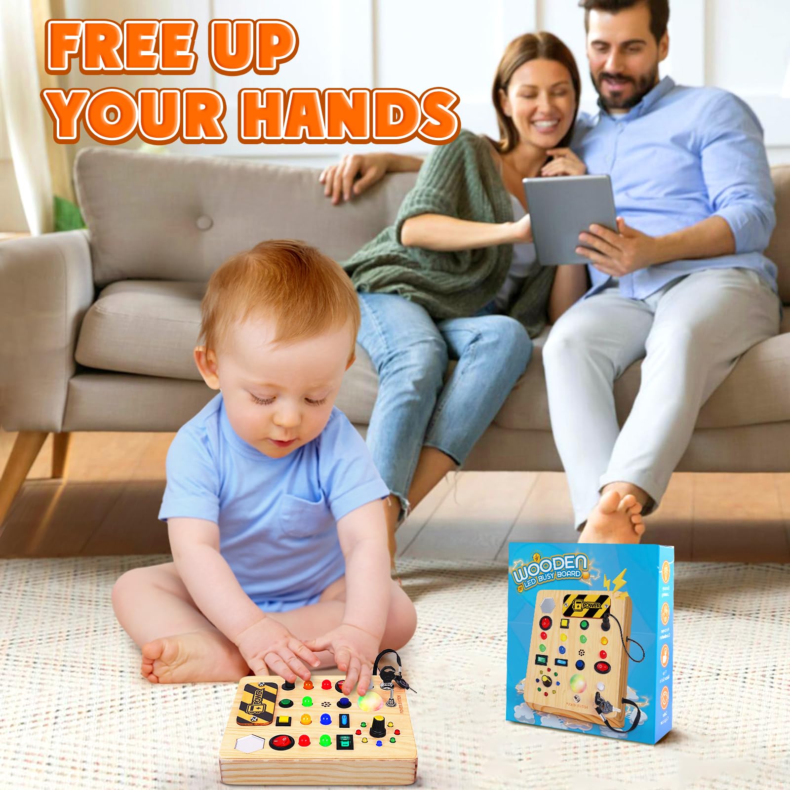 Secure battery compartment keeps batteries accessible and safe.