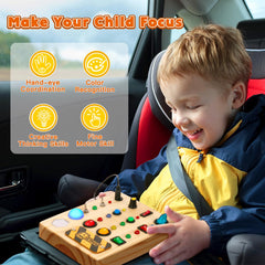 TINTECUSA Busy Board shape sorter activity promotes early problem-solving.