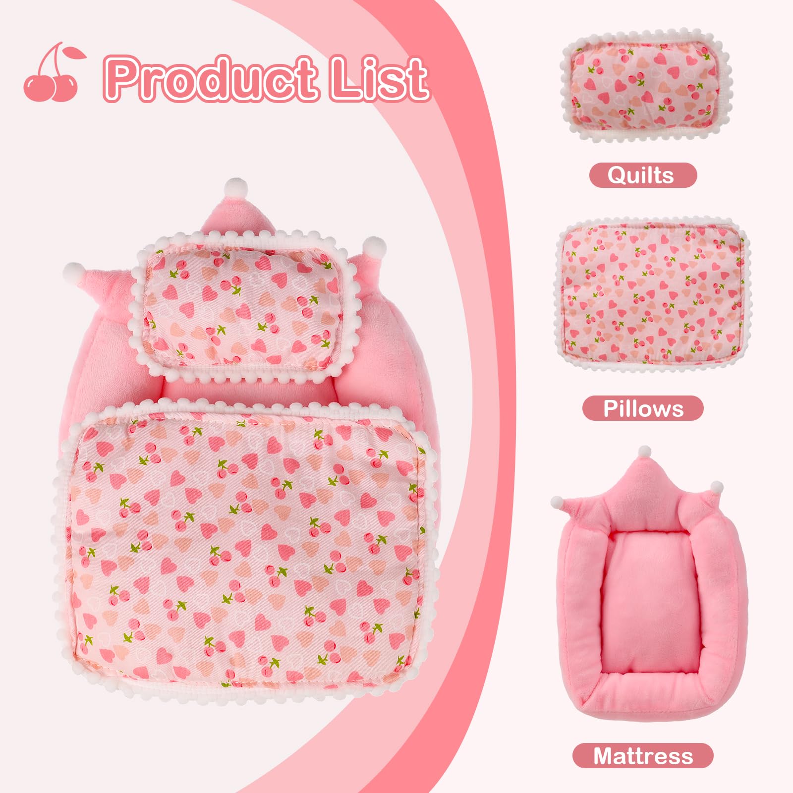Tintinwiwigo La Booooo Booooo bed detail highlights soft pillows and mattress.