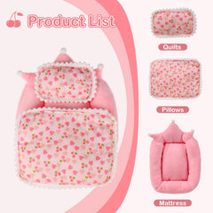 Tintinwiwigo La Booooo Booooo bed detail highlights soft pillows and mattress.