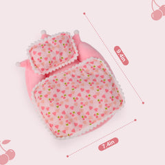 Tintinwiwigo Doll bedroom setup with bed creates a colorful, realistic play area.