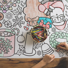 Tiny Expressions durable thick paper supports lively coloring with crayons.