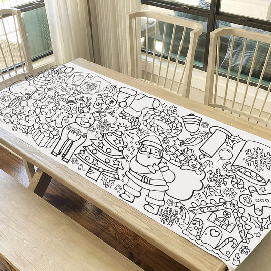 Tiny Expressions giant 30x72 poster tablecloth ideal for big group coloring.