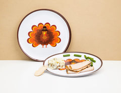 Tiny Expressions 4-piece melamine set with turkey design for family meals