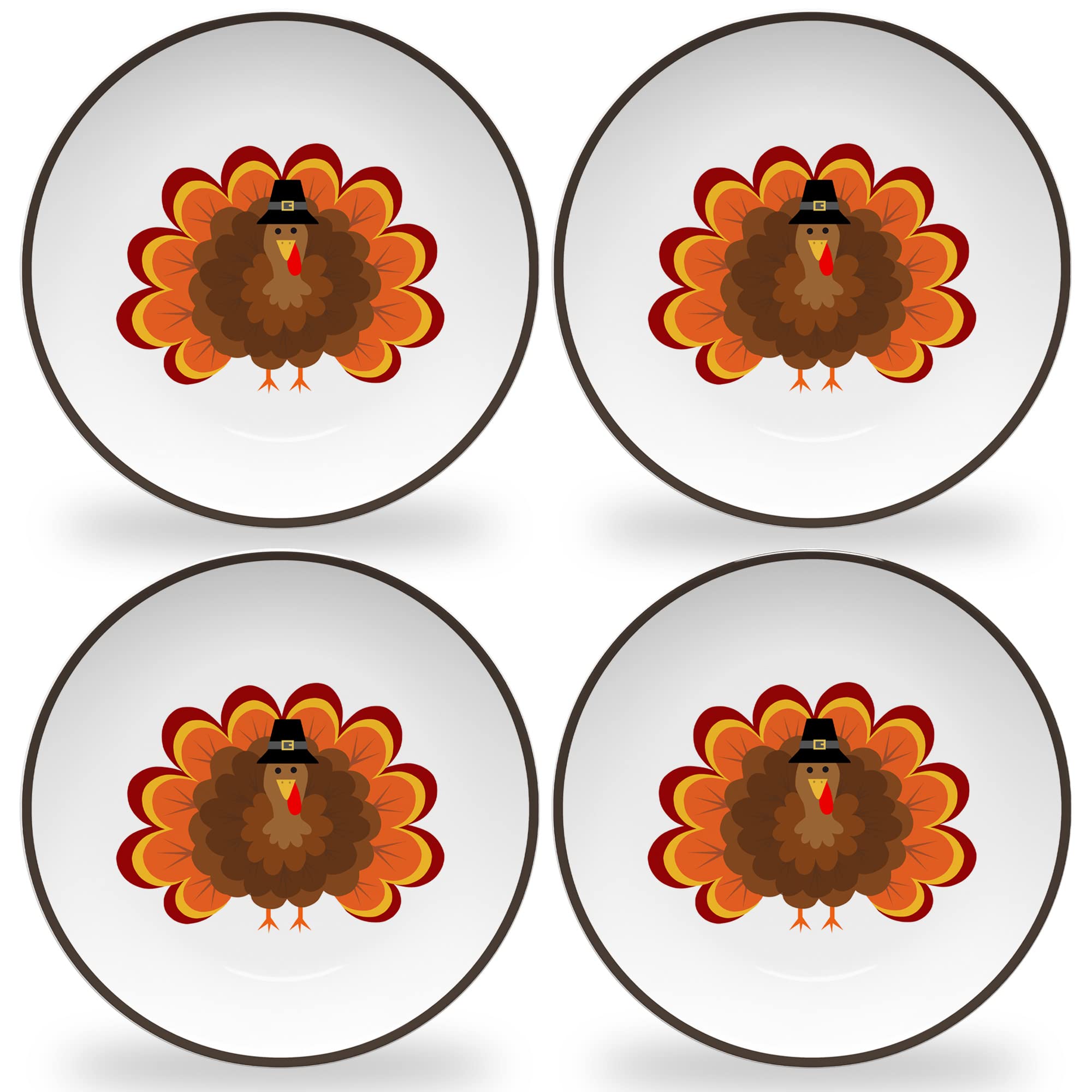 Tiny Expressions turkey-design plates for kids add festive fun to meals