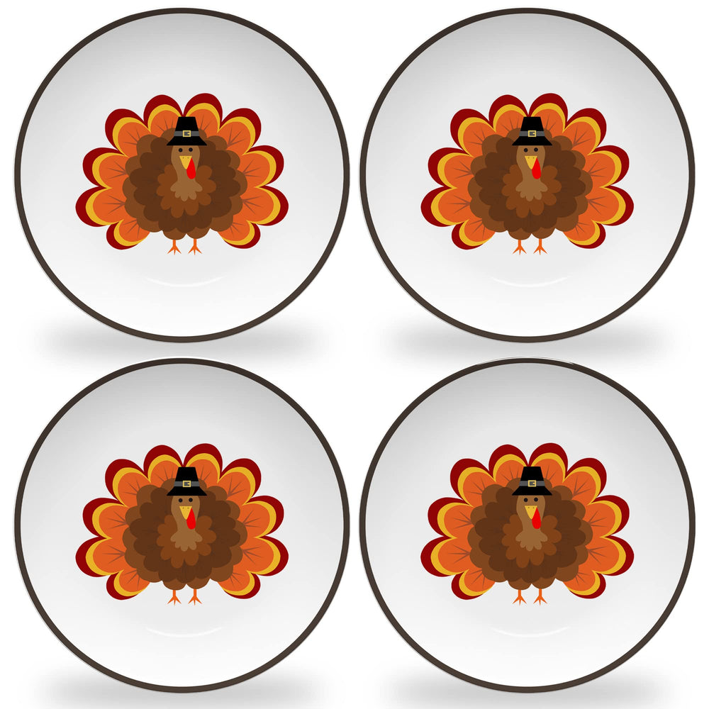 Tiny Expressions turkey-design plates for kids add festive fun to meals