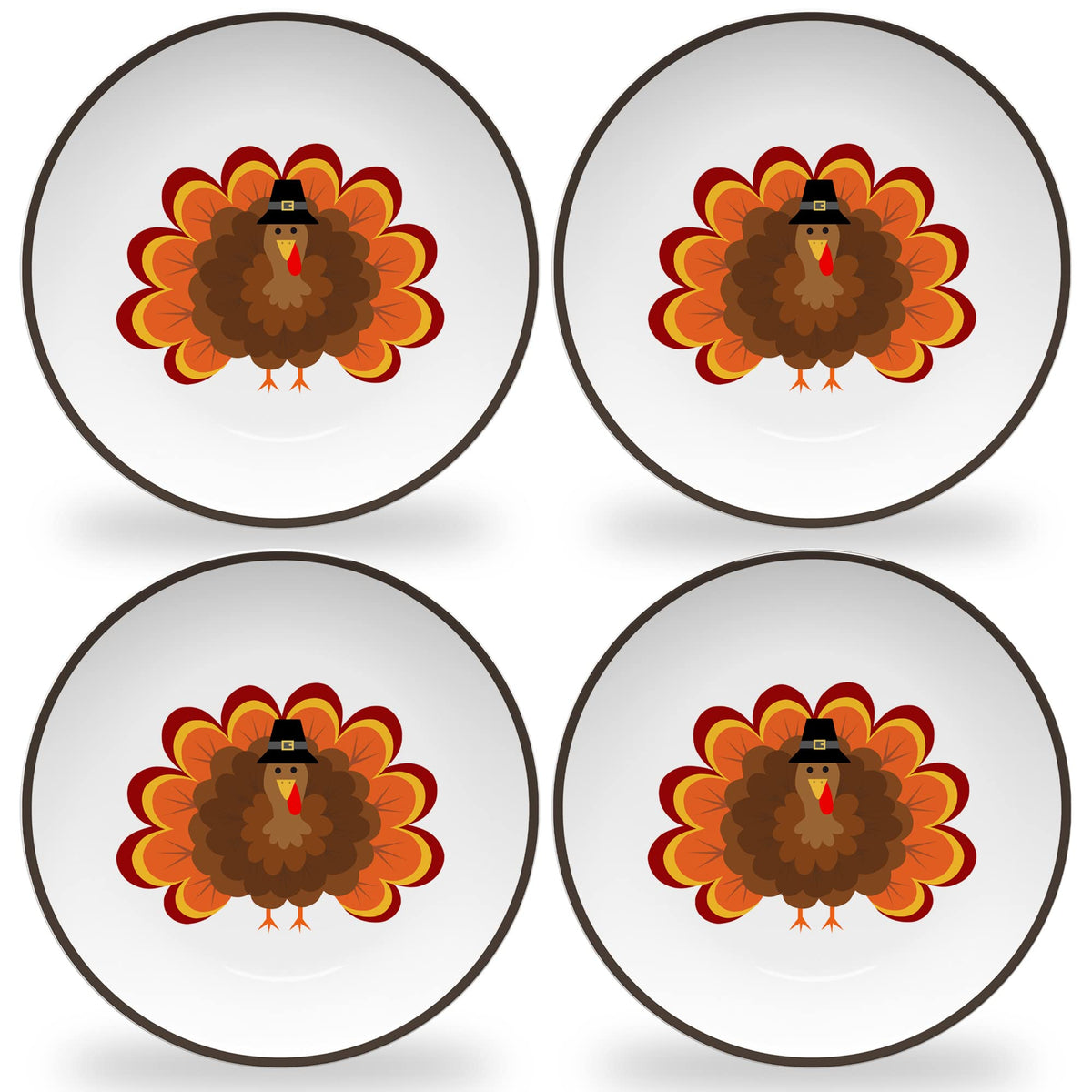 Tiny Expressions turkey-design plates for kids add festive fun to meals