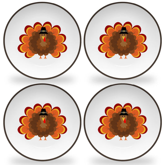 Tiny Expressions turkey-design plates for kids add festive fun to meals