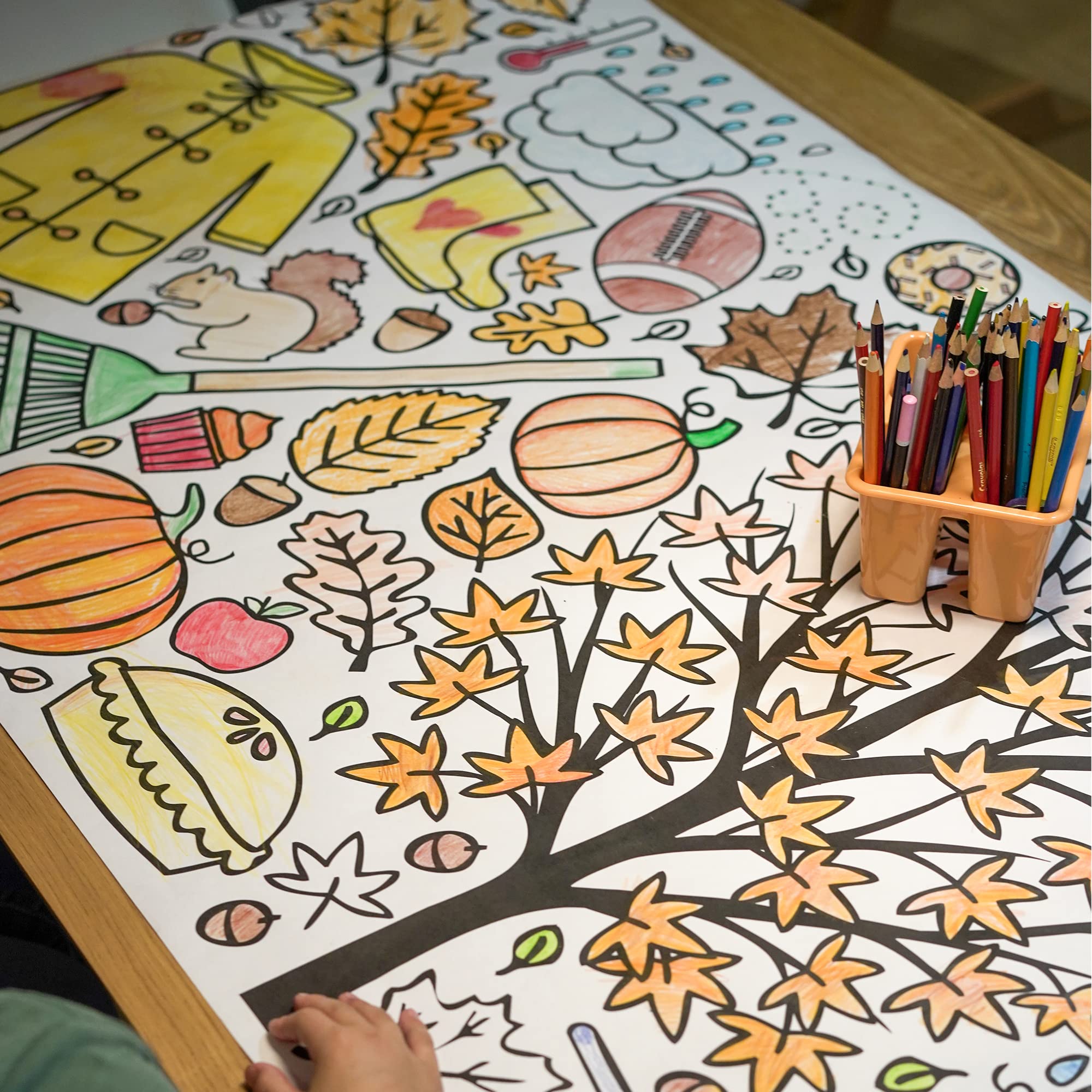 Tiny Expressions thick paper coloring poster can withstand heavy crayon coloring.