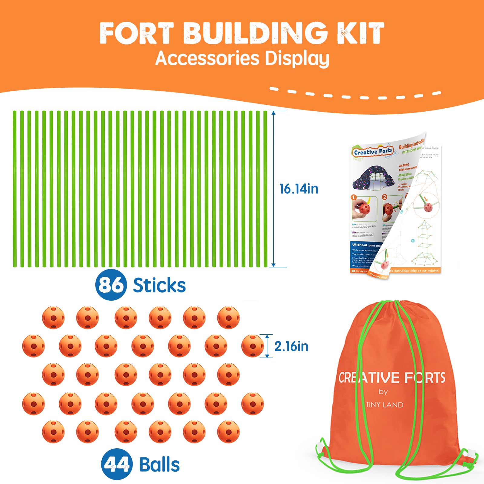 Tiny Land 130-piece kit assembly demonstrating quick setup and sturdy structures