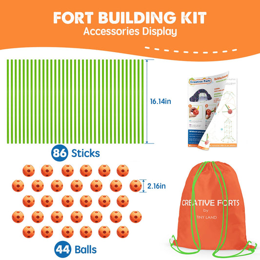 Tiny Land 130-piece kit assembly demonstrating quick setup and sturdy structures
