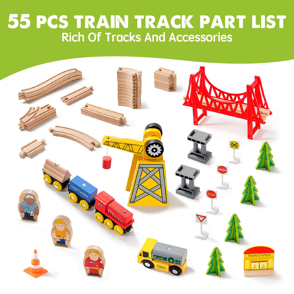 Tiny Land train set designed for ages 3-7 with durable, kid-friendly pieces
