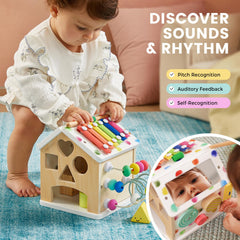 Tiny Land 9-in-1 cube doors and windows for open-ended play.