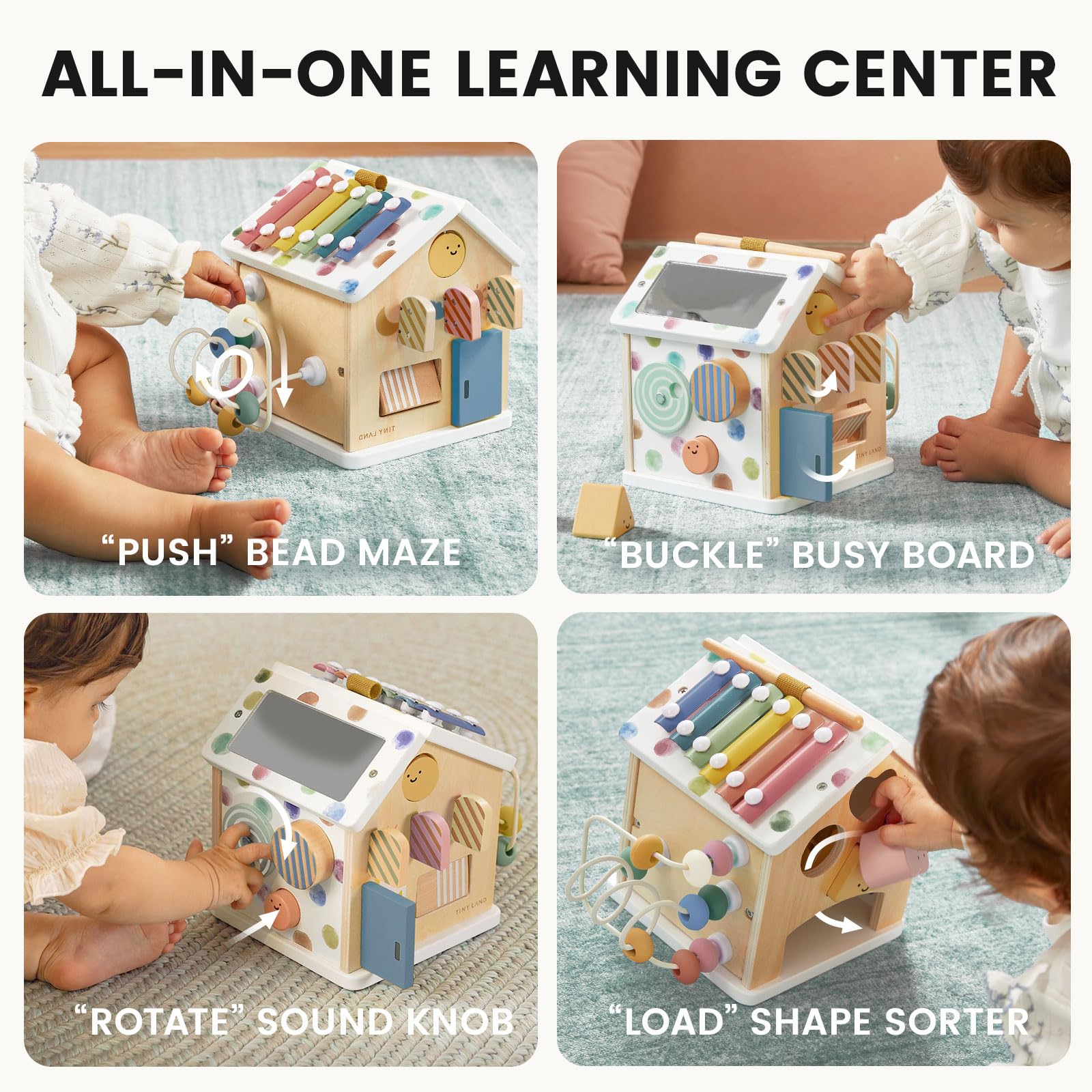 Tiny Land 9-in-1 mirror: encourages self-awareness and curious exploration.