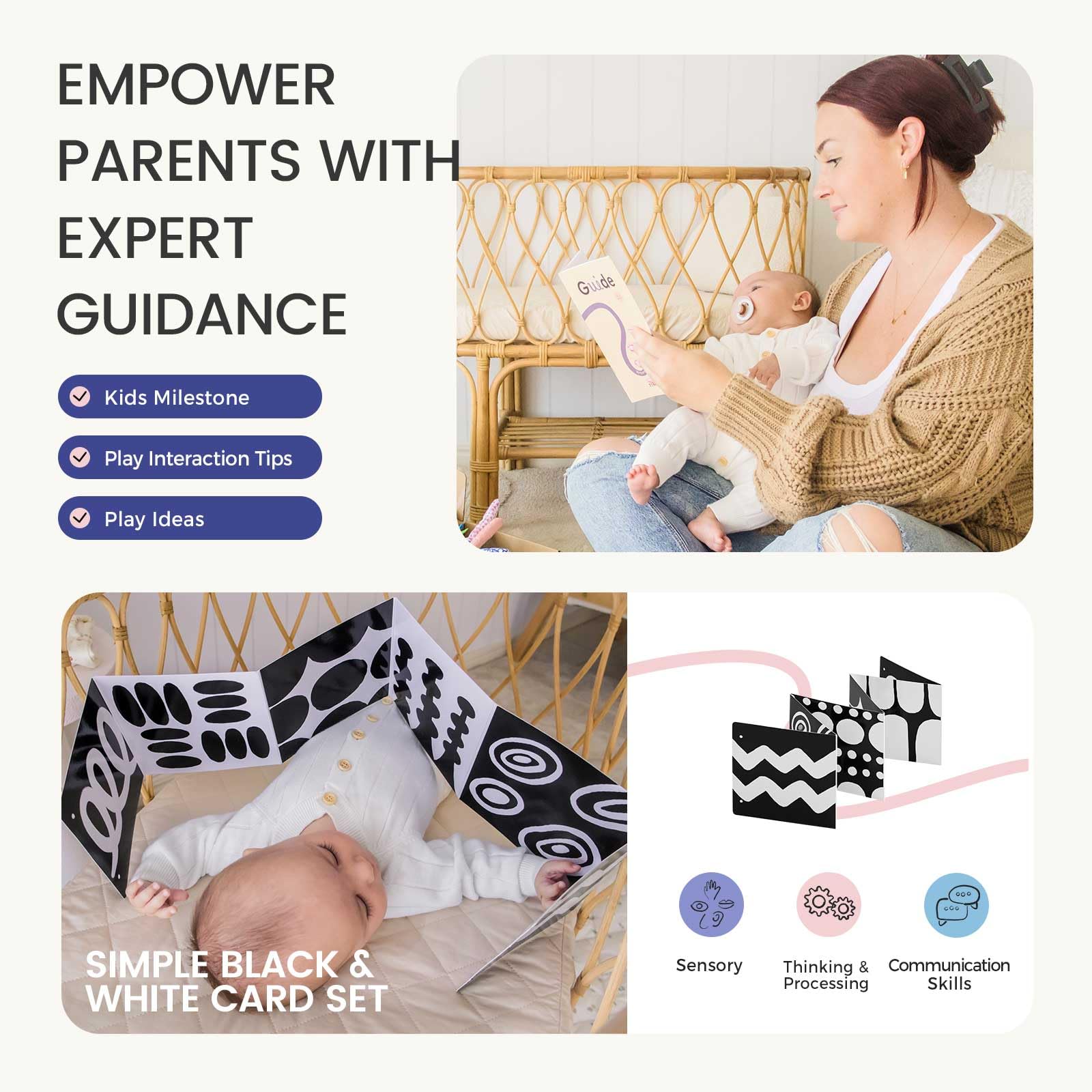 Tiny Land bed wrap toy attaches to crib for multisensory play.