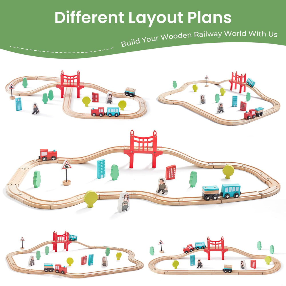 Tiny Land beech wood with hand-sanded edges supports gentle toddler play