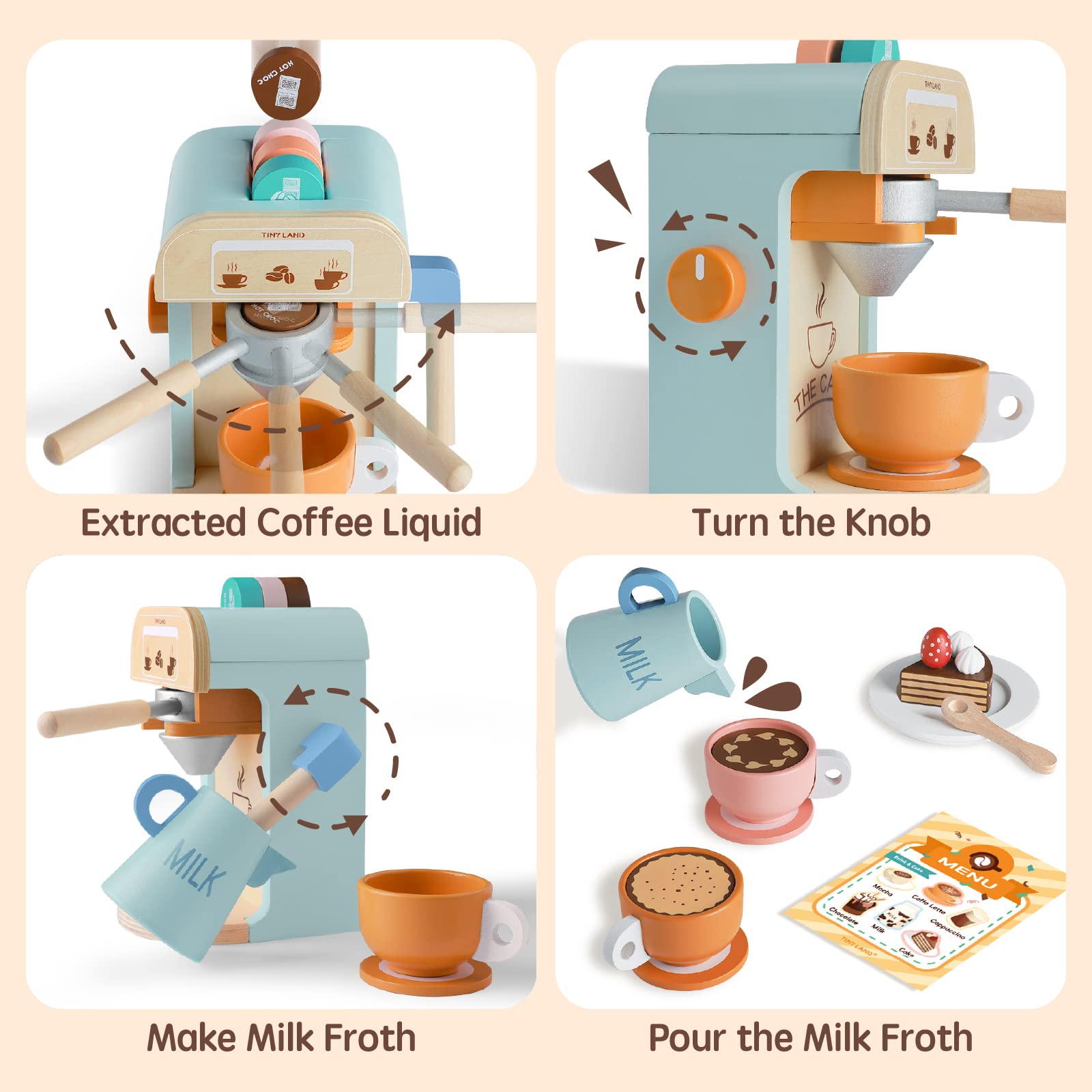 Tiny Land coffee slices and capsules add realistic props for storytelling