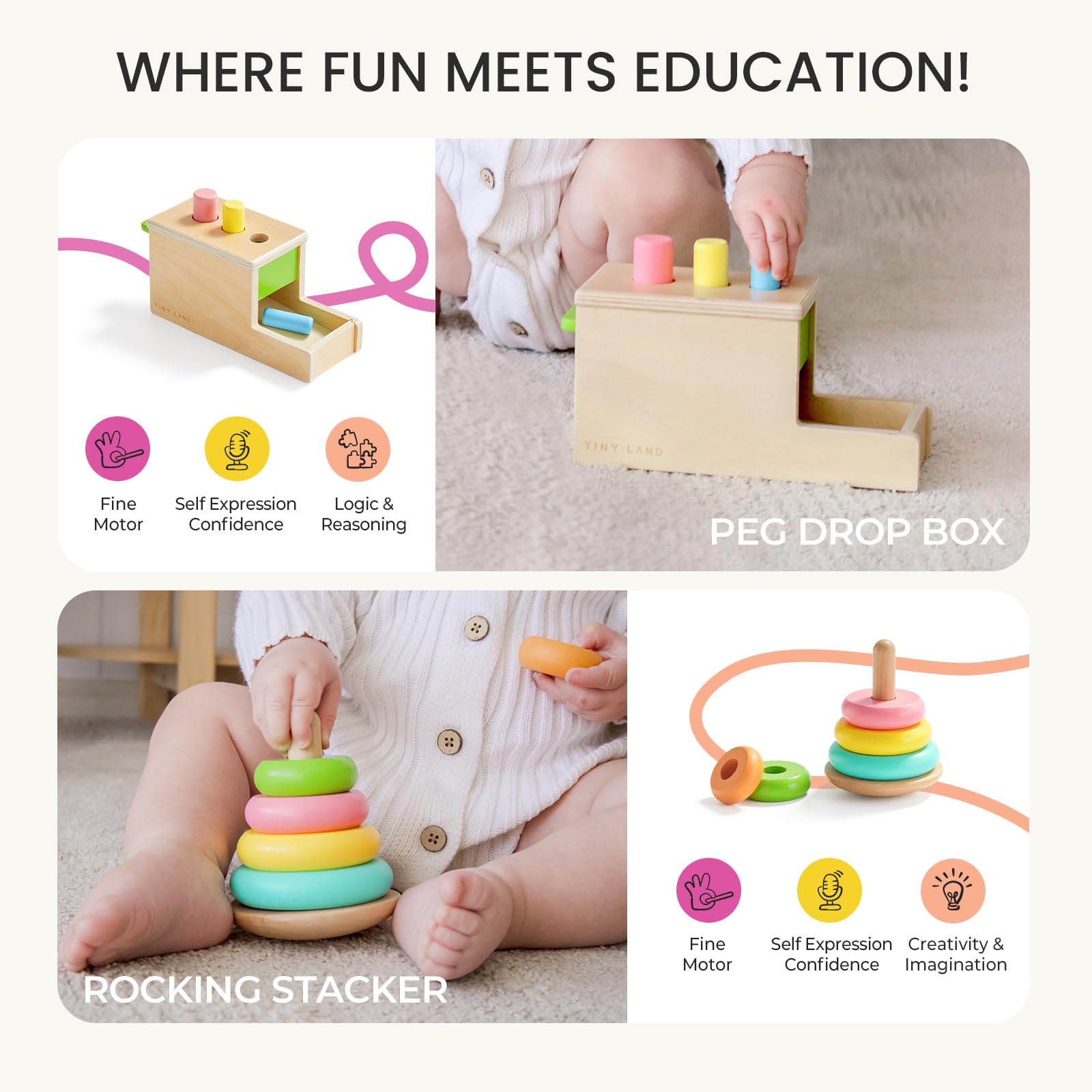 Tiny Land Crinkle Bag adds tactile feedback and gentle sounds.