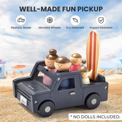 Tiny Land wooden garage workbench scene to spark role-play and fine motor skills