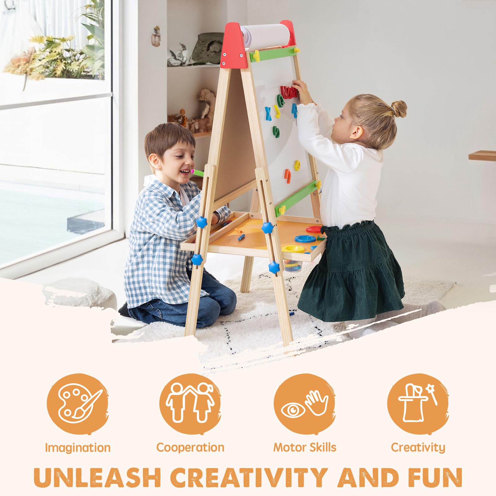 Tiny Land easel chalkboard ideal for practice and open ended drawing activities