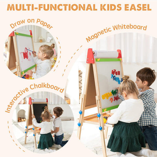 Tiny Land easel magnetic dry erase board for mess free doodling and easy cleanup