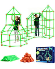 Tiny Land Glow Fort rods glow after charge, ideal for magical play sessions