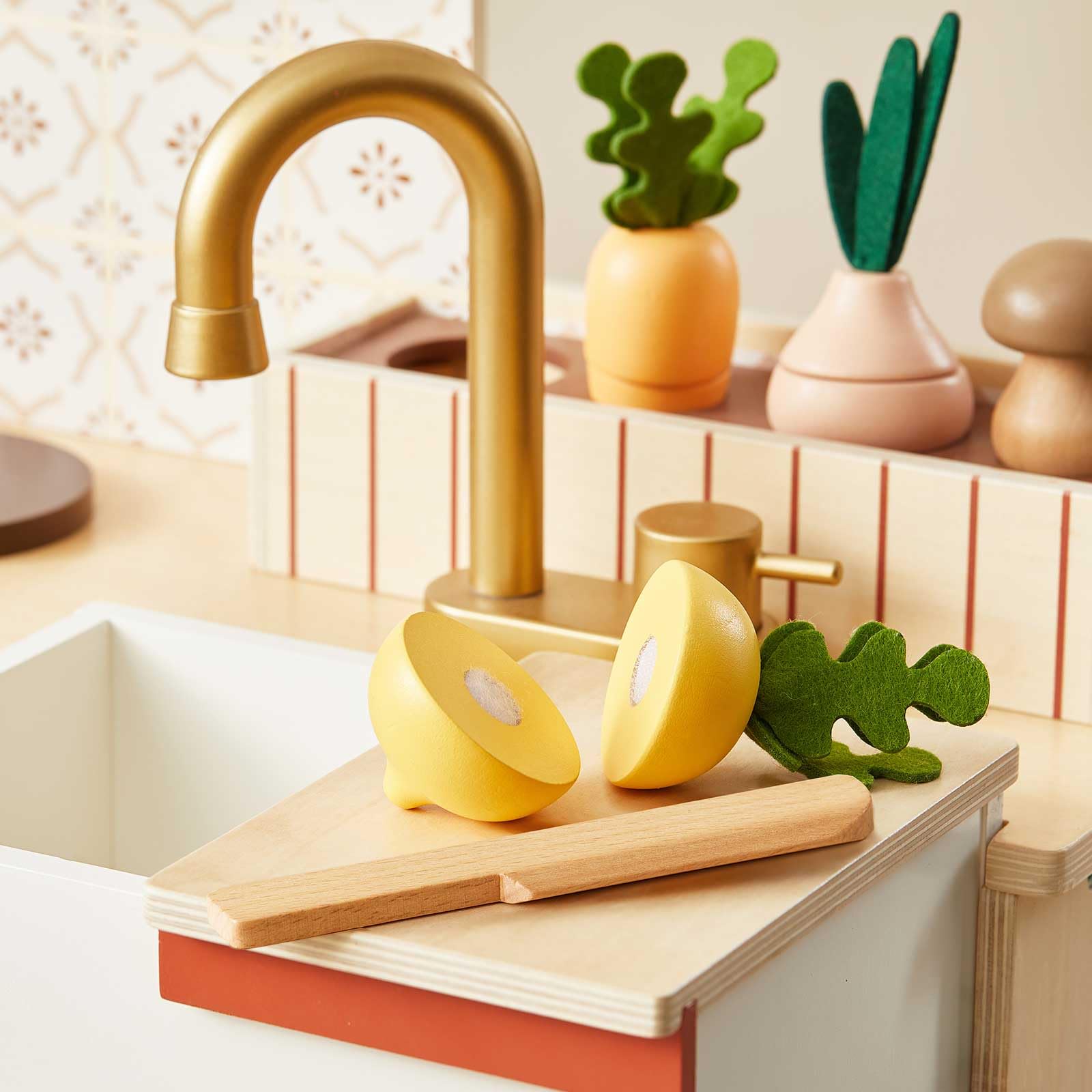 Tiny Land kid-friendly counter height for comfortable role play