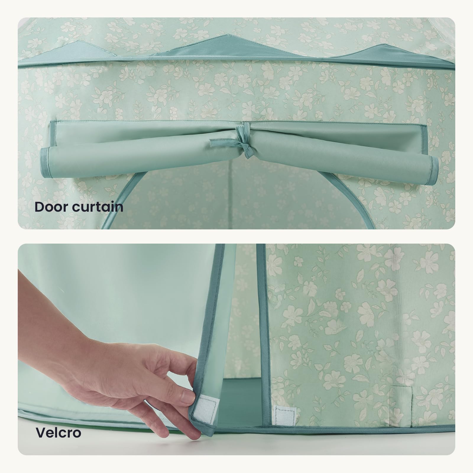 Tiny Land Kids Play Tent compact folded size for quick storage.
