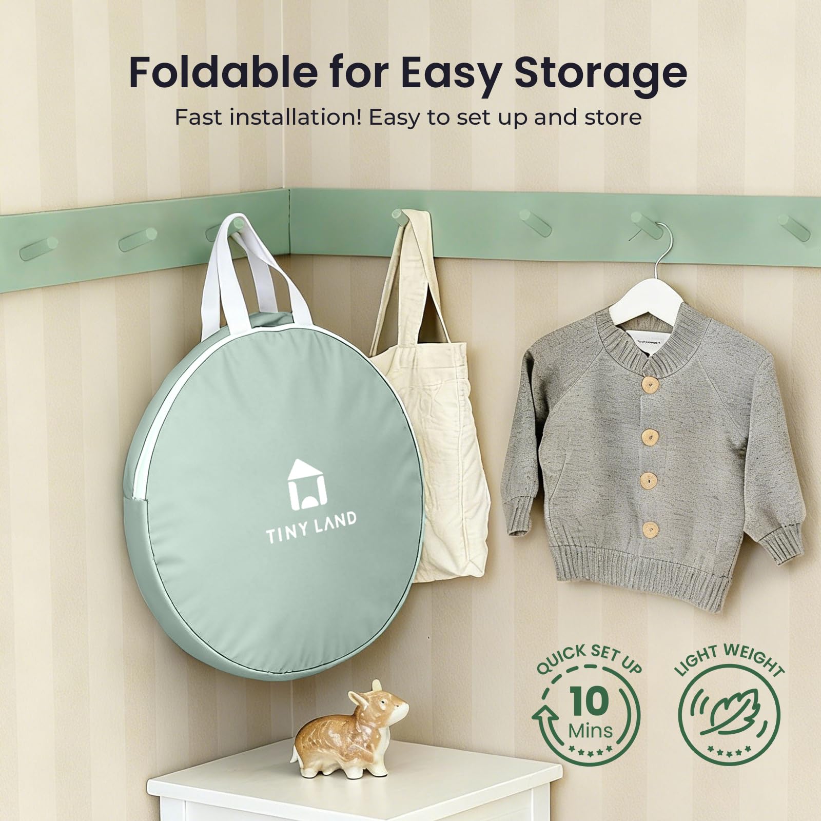 Tiny Land Play Tent spacious interior for 2-3 kids.