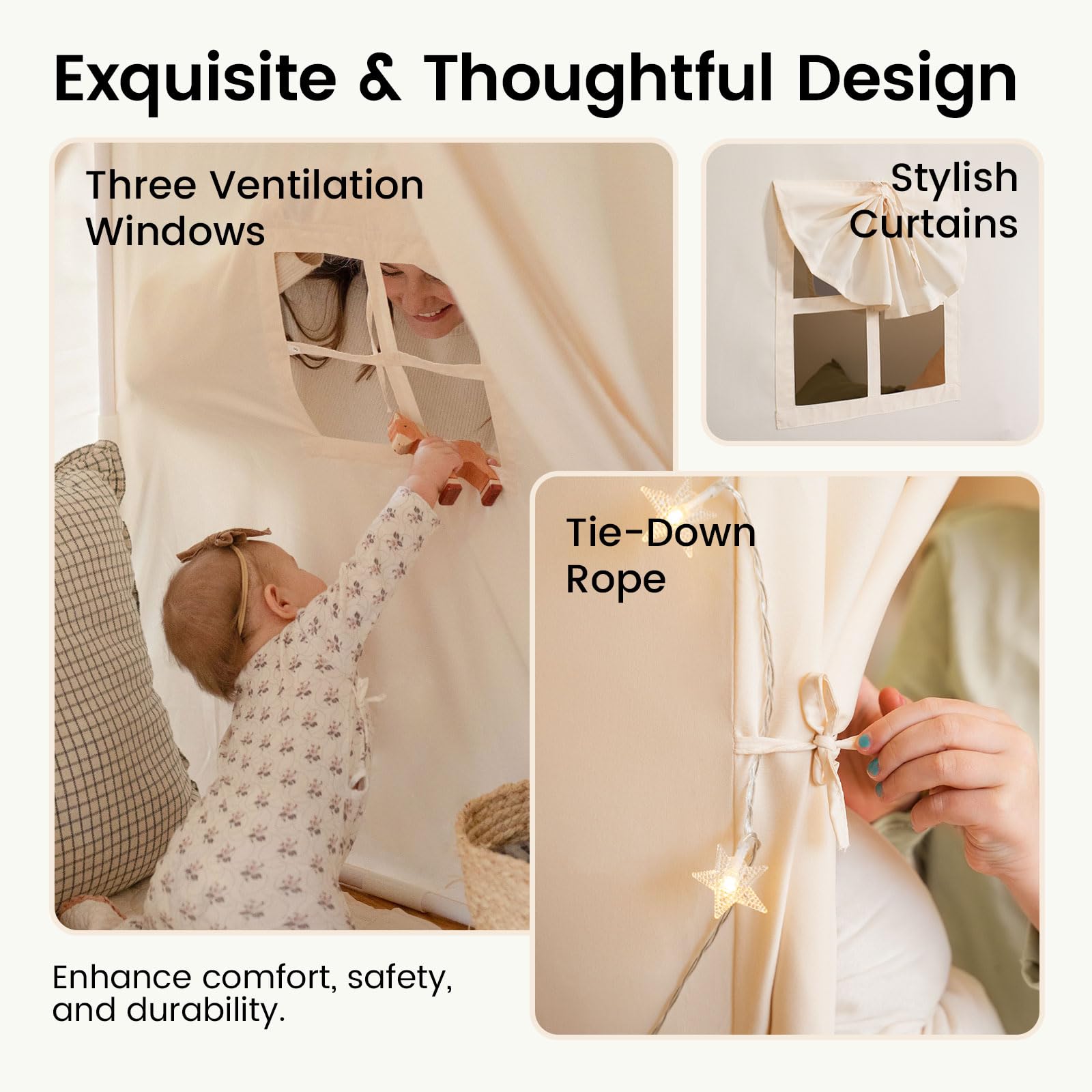 Tiny Land Kids Tent private play space supports independent exploration