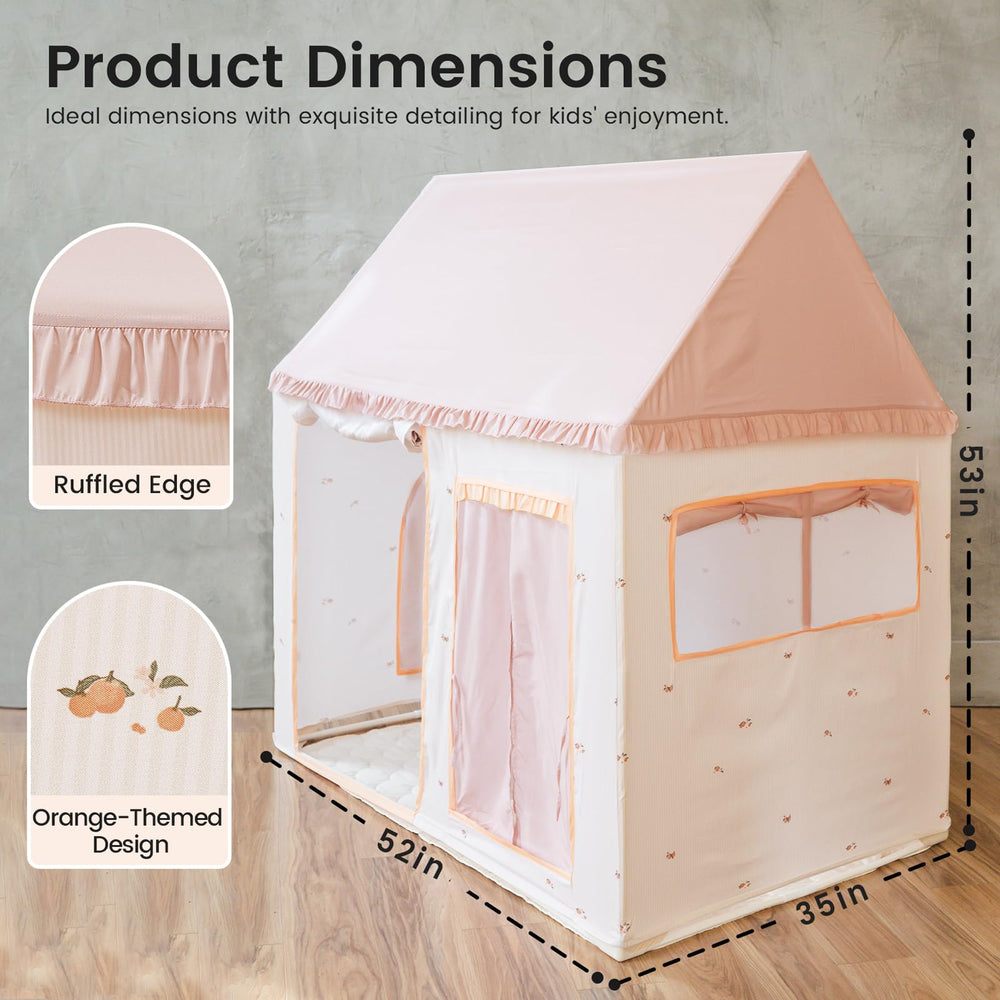 Tiny Land tent comes with a soft mat for comfy lounging.