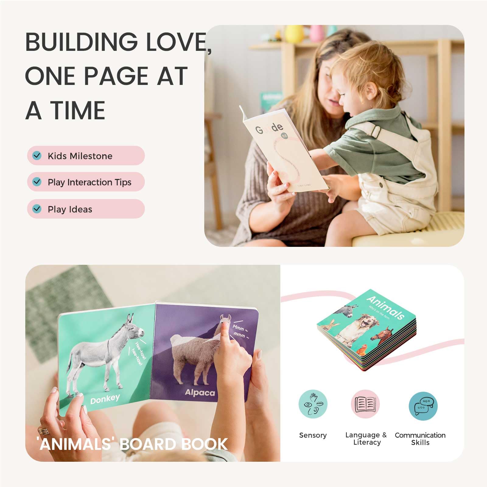 Tiny Land Montessori toy set Parenting Manual with practical play guidance