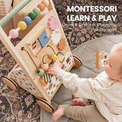 Tiny Land Morandi Walker Montessori-inspired play encourages independent movement.