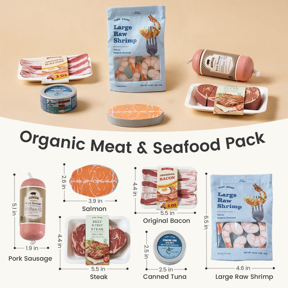 Tiny Land tuna can completes the set with shrink-wrap visuals for kitchen shelf realism.
